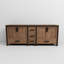 84 po Large meuble-lavabo double rustique - 22 profonds, fermeture en douceur, deux armoires et cinq tiroirs pour l'espace de rangement, bois massif avec contreplaqué E0, rangement intérieur entièrement assemblé, panneaux de contreplaqué,-117802360