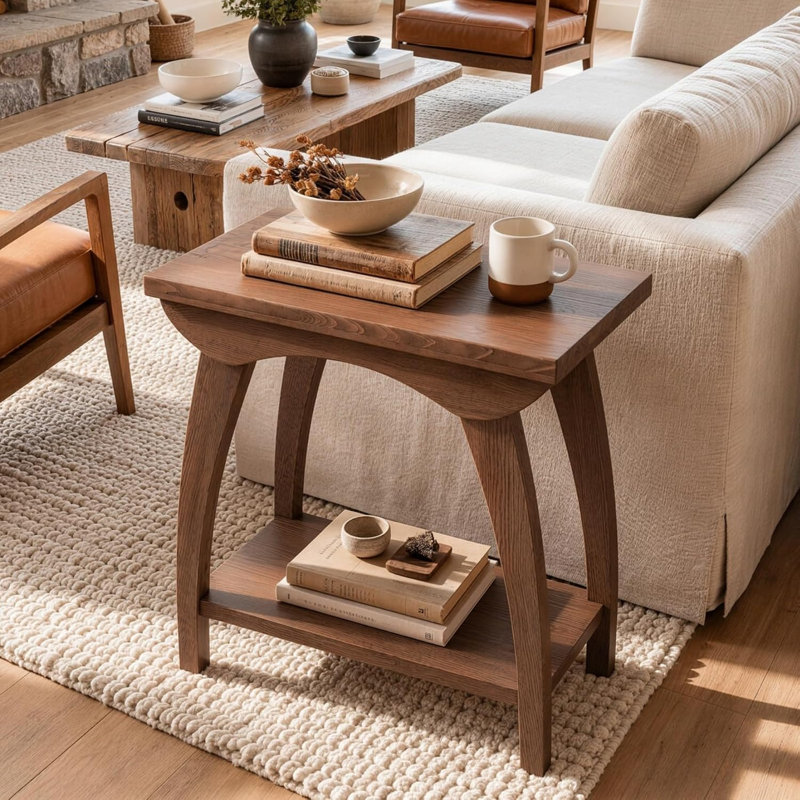 Solid Wood End Table