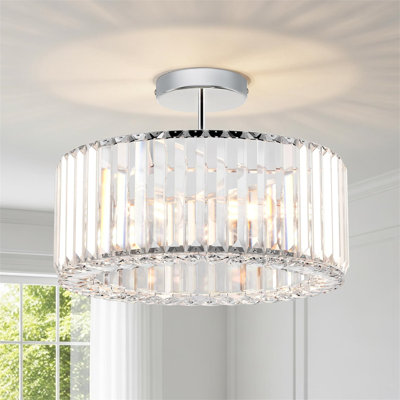 Crystal Semi Flush Mount