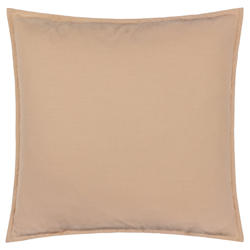 Slub Cotton Square Throw, Pillow Cover Only - No Insert, Beige