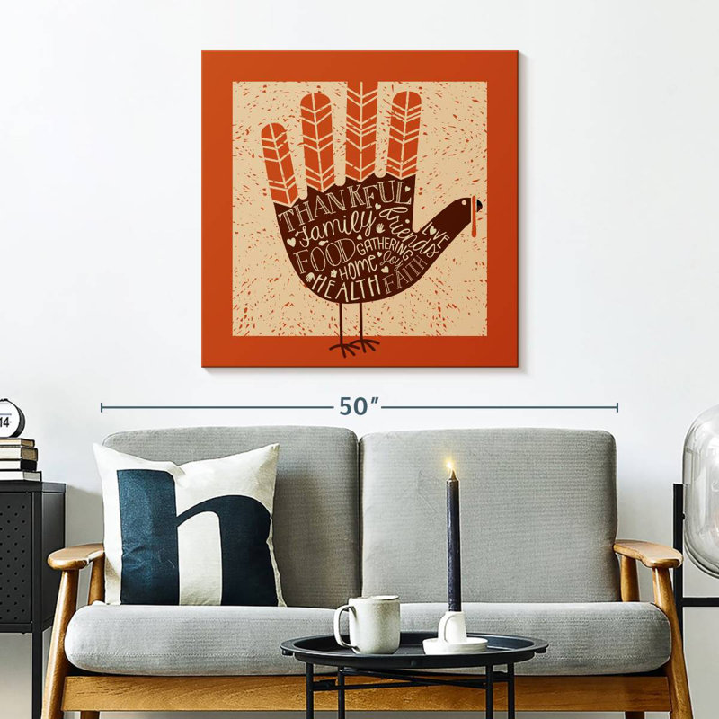 Lelend Thanksgiving Hand Turkey, 30" H x 30" W