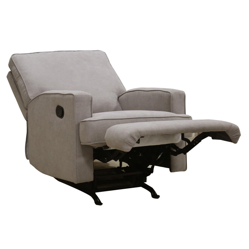 Emily Upholstered Reclining Rocking Chair, Taupe