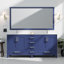Meuble-lavabo double gris vieilli 72 po X P 22 po D, avec plateau en marbre de culture-117978818