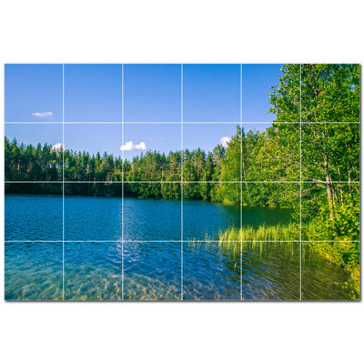 Panneau décoratif en céramique satinée 6 po x 6 po