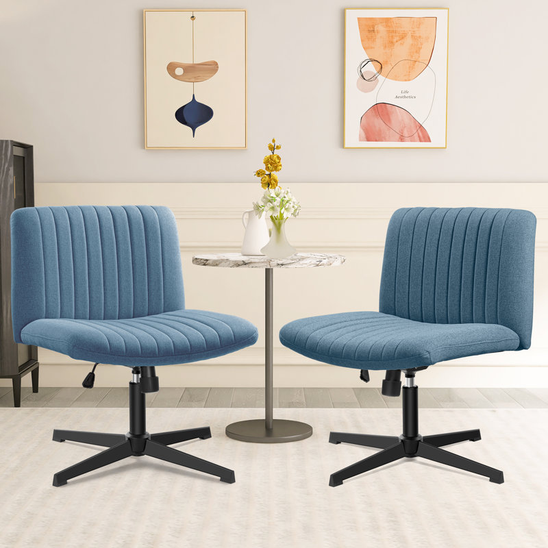 Fauteuil de bureau Huba, Bleu très foncé, Noir