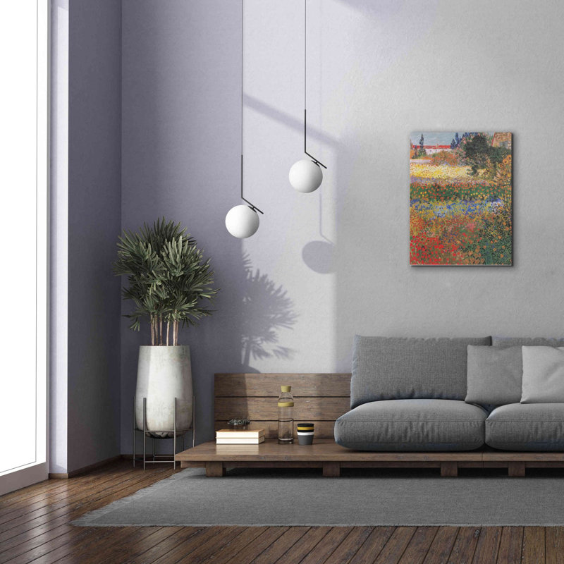 'Blumengarten' by Vincent Van Gogh, Giclee Canvas Wall Art, 34" H x 26" W x 1.5" D