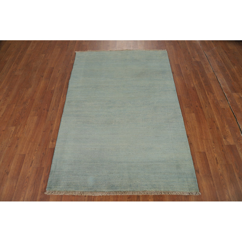 Tapis de vestibule oriental bleu clair Gabbeh 3 x 5