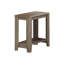 Table de salon - Finition stratifiée taupe, coin bureau foncé pour plus d'efficacité