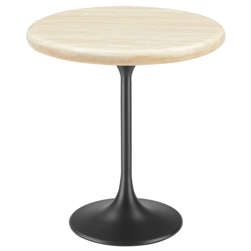 Modway Lippa Pedestal End Table, Black