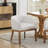 Mid-Century Modern Upholstered Barrel Armchair – Farmhouse Linen Dining Chair with Solid Hardwood Frame, 19”W, Anti-Scratch Legs, Versatile for Kitchen, Office & Living Room – Easy Assembly-1073267194