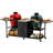 Outdoor Grill Cart For Two Big Egg, 18" And - Metal Table With Stainless Steel Countertop, Black Silver, 110.39 Lb, 34.91 In Height, 25.5 Width, 101.35 Depth, 6 Wheels, 4 Lockable, Open Shelves, 2