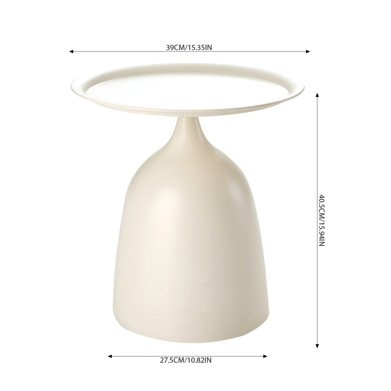 End Table, White, White, White