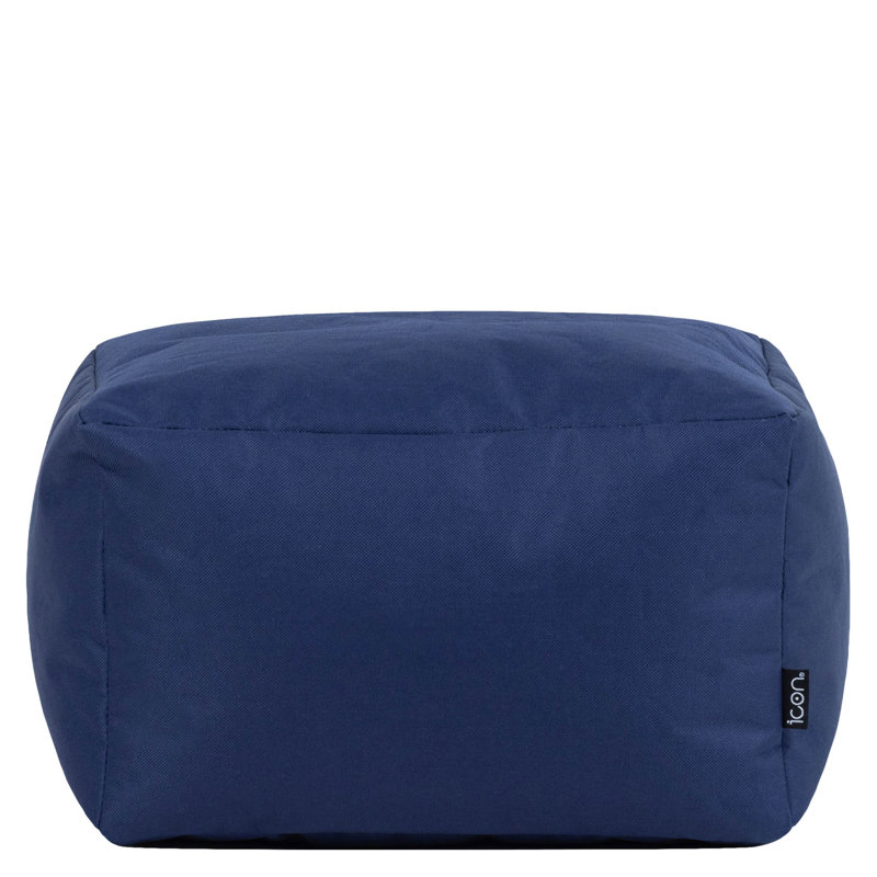  38Cm Round Pouffe Ottoman, Navy Blue