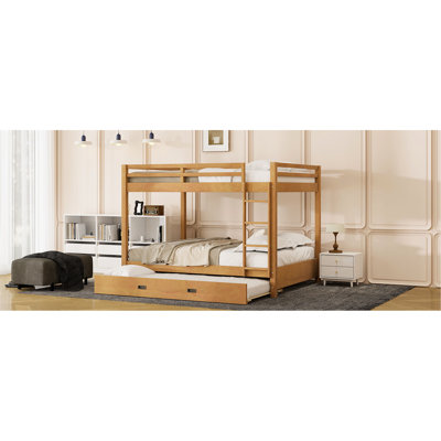 Lit superposé en bois avec lit gigogne simple TG