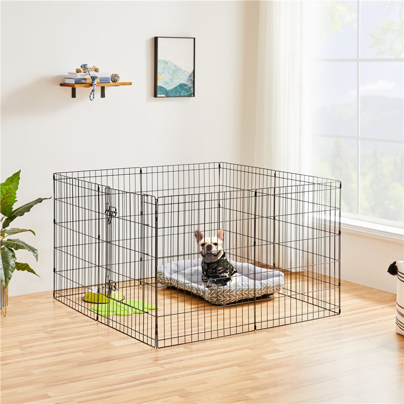 24" W × 30" H Foldable Metal Dog Exercise Pen