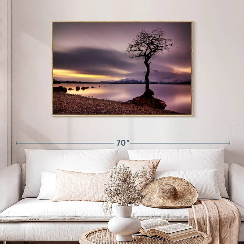 Loch Lomond Tree, Floating Frame Natural Wood, 46" X 31"