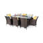 Parrish 8 - Person Wicker Patio Dining Set with Rectangular Table , Cushions Included-546323802-546323803