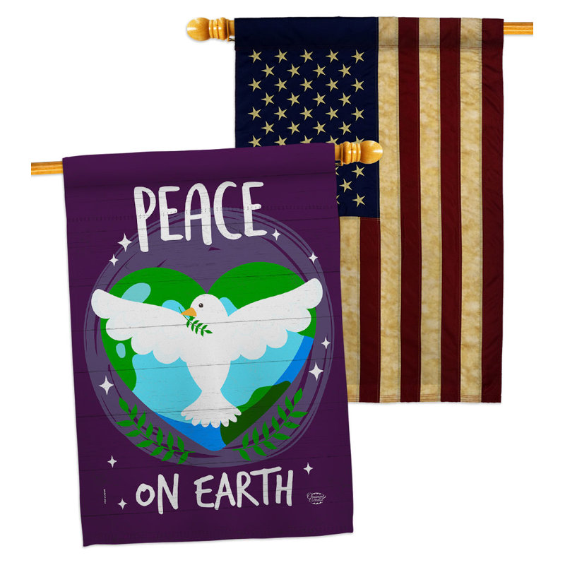Drapeau de maison à 2 côtés en polyester / mélange de polyester 40 x 28 po