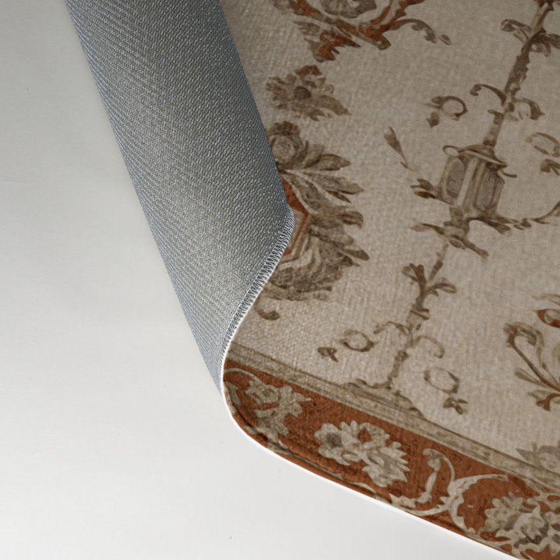 Tapis d'intérieur et d'extérieur brun français, Rectangle 5 pi x 7 pi