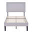Lit plateforme simple tapissier en velours gris clair avec tête de lit réglable, base de lit moderne avec lattes de bois, aucun sommier tapissier requis-1516895862-1528948483