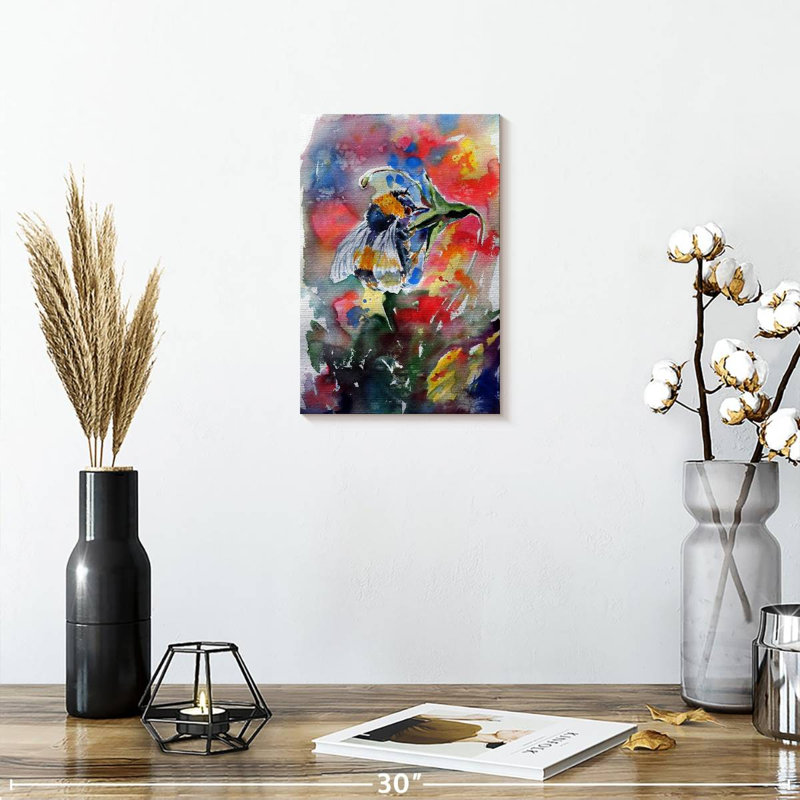 Brampt Bee With Flower, 12" H x 8" W
