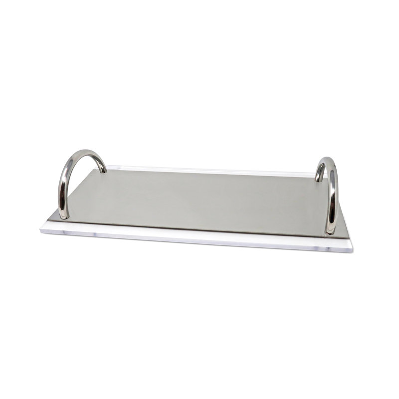 Daneen Bone China Tray, Silver