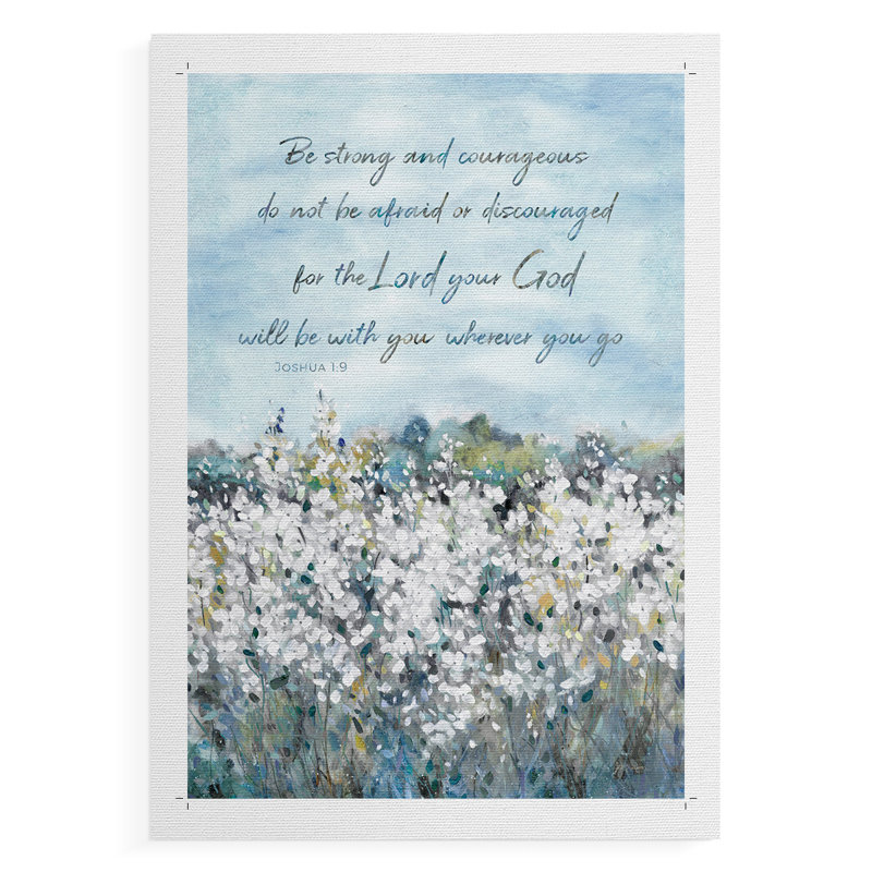 Champ de fleurs Be Strong - impression sur toile seulement - non encadrée, H 36 po x l 24 po