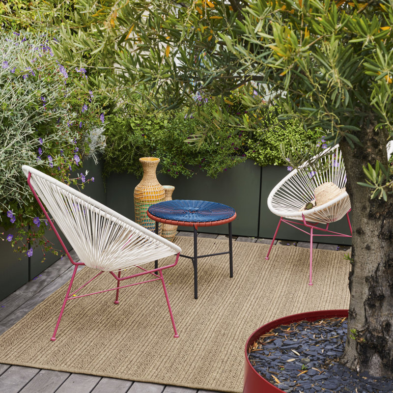 Torsade Striped Area Rug in Naturel, Rectangle 6'7" x 9'10"