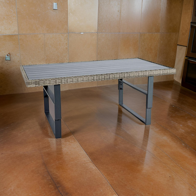 Saemi Rectangular 63'' L x 35.5'' W Outdoor Dining Table