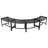 4Pcs 23-Inch Black Iron Arc-Shaped Benches