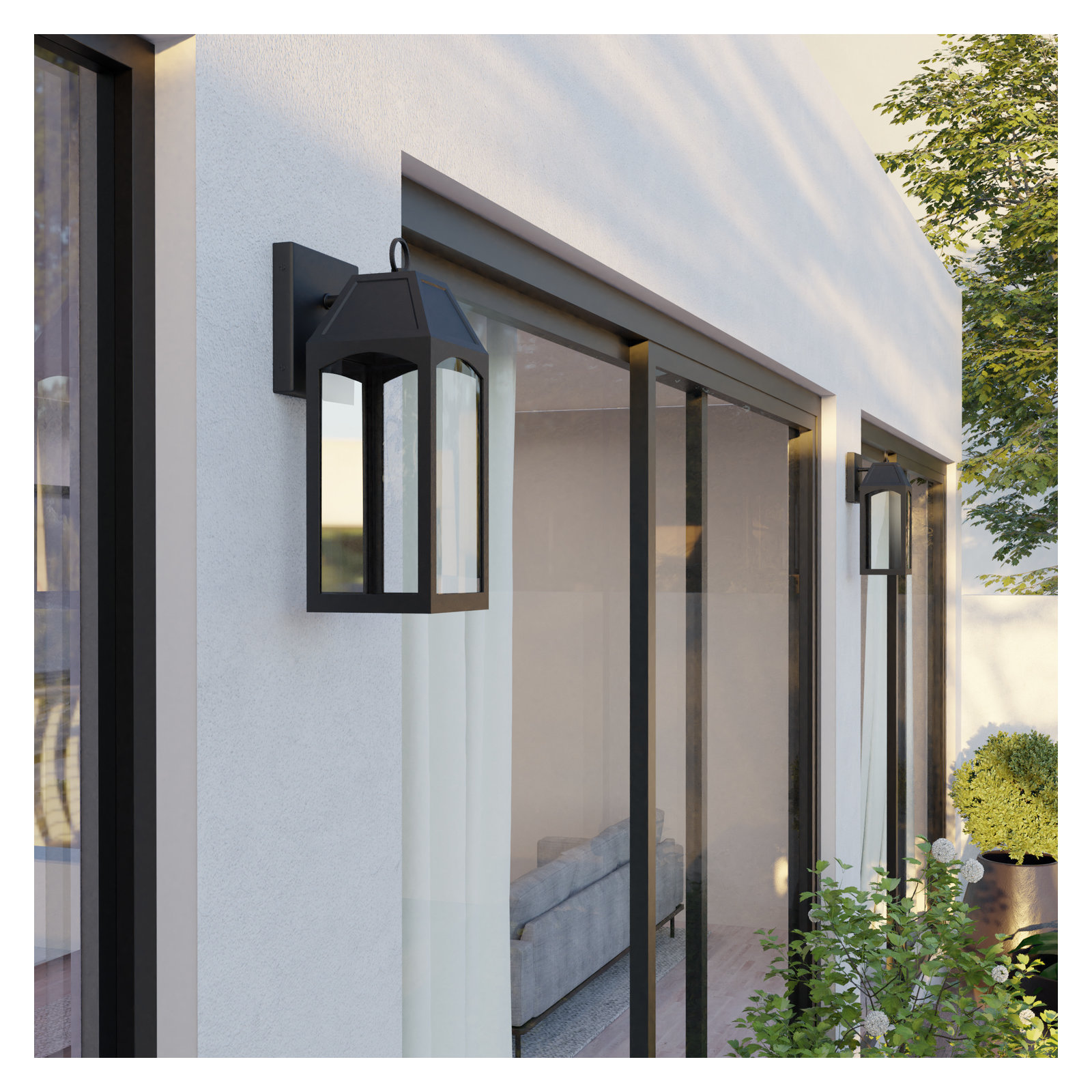 Adamsville Single Light Outdoor Wall Light, 16.75" H x 6" W x 7.75" D