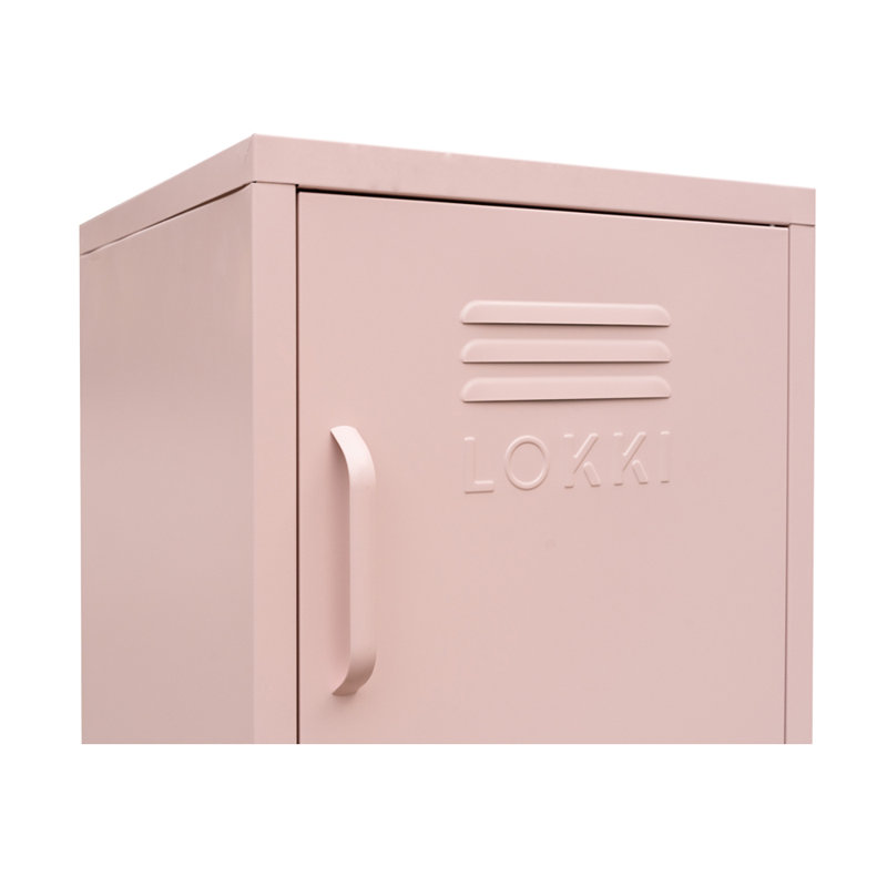 Nilan 38cm W Steel Bedside Table, Pink