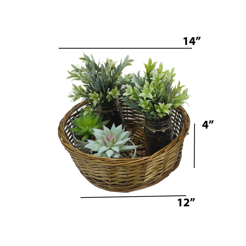 Panier à mèche rond miel, Brun