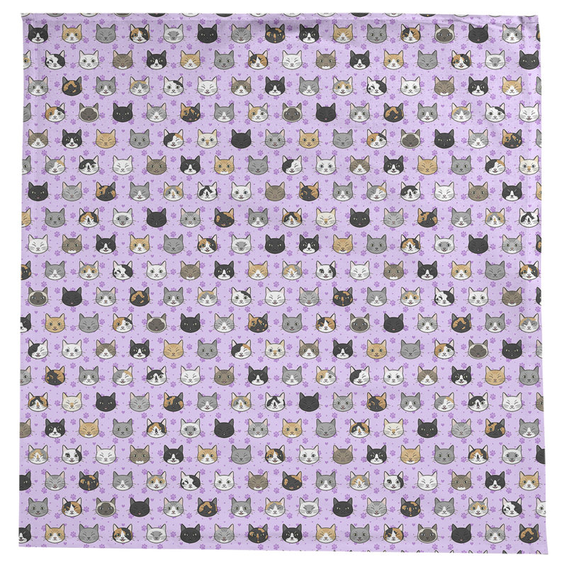 Nappe à motif chat kitty Avicia, Violet