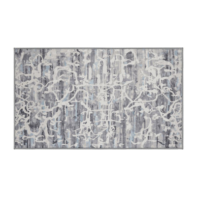 Tapis gris lavable à la machine