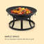 Round Cast Iron Smokeless Fire Pit