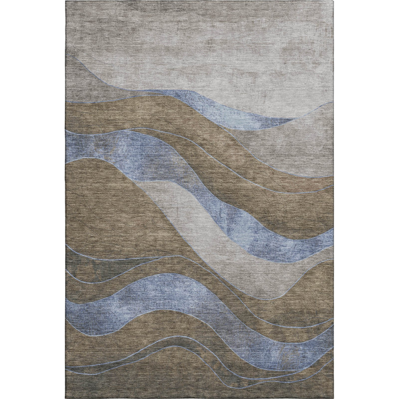 Tapis tourbillon de qualité supérieure lavable à la machine Jakiyra AMF1892, Rectangle 10 pi x 14 pi