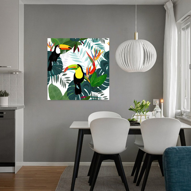 Art contemporain, art tropical, H 32 po x l 32 po