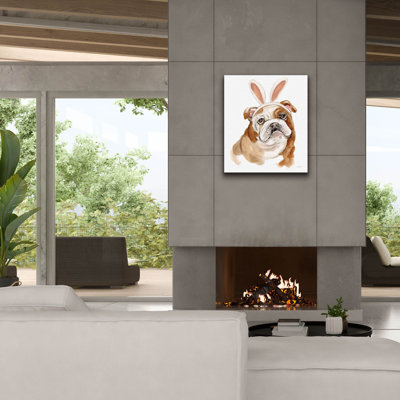 Winston Porter 'Easter Bulldog' by Katrina Pete Canvas Wall Art
