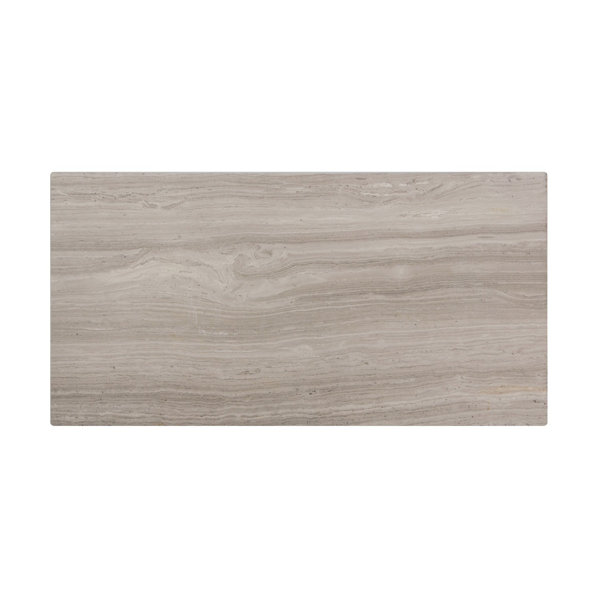 Wooden White 12-in x 24-in Honed Marble Floor and Wall Tiles(2-sq. ft/ Piece)