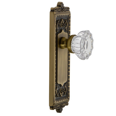 Grandeur Windsor Plate Double Dummy with Versailles Crystal Door Knob