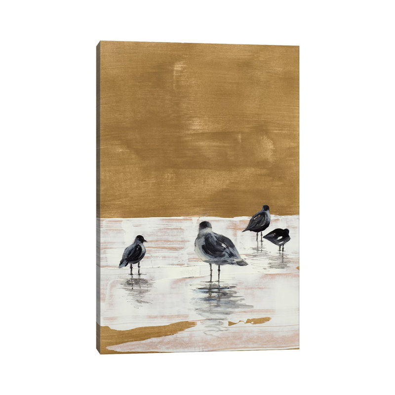 Seagulls Chillin' by Lanie Loreth - Wrapped Canvas Painting, 20.32 cm H x 30.48 cm W