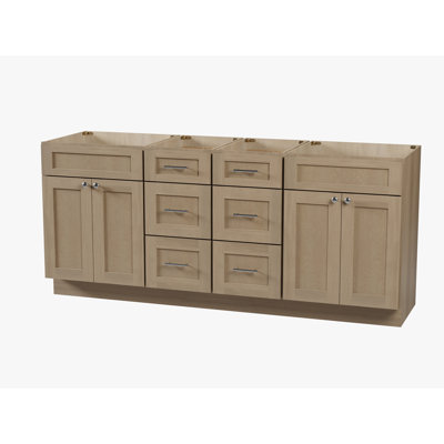 Meuble-lavabo double Disar 78'' (base seulement)