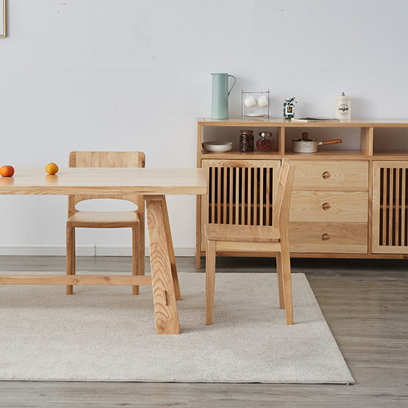 Table de salle à manger Burlywood, H 29,53 po x L 78,74 po x l 31,5 po