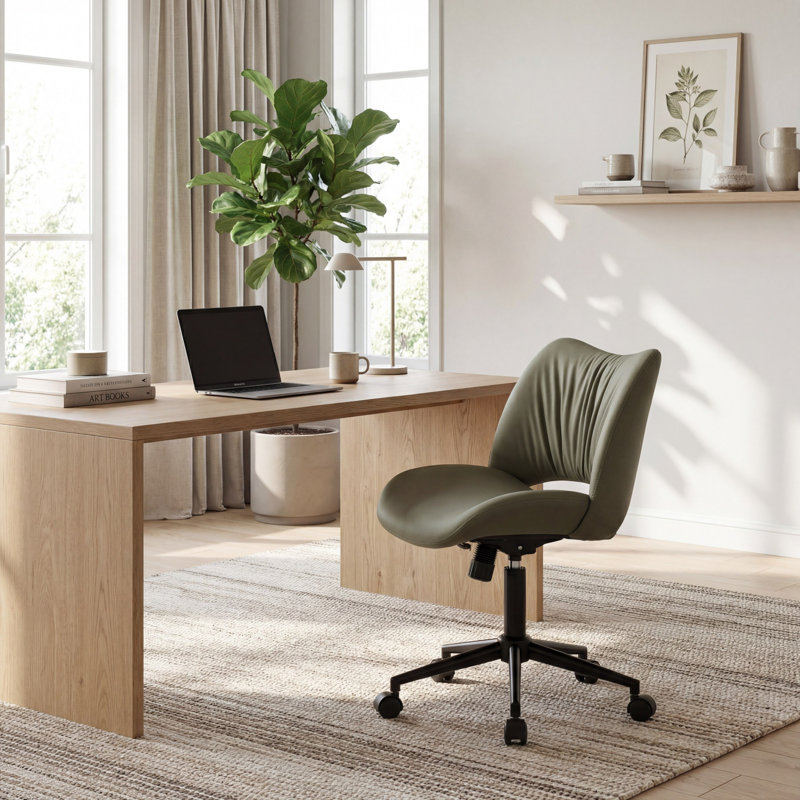 Chaise de bureau Alleyna, Vert olive