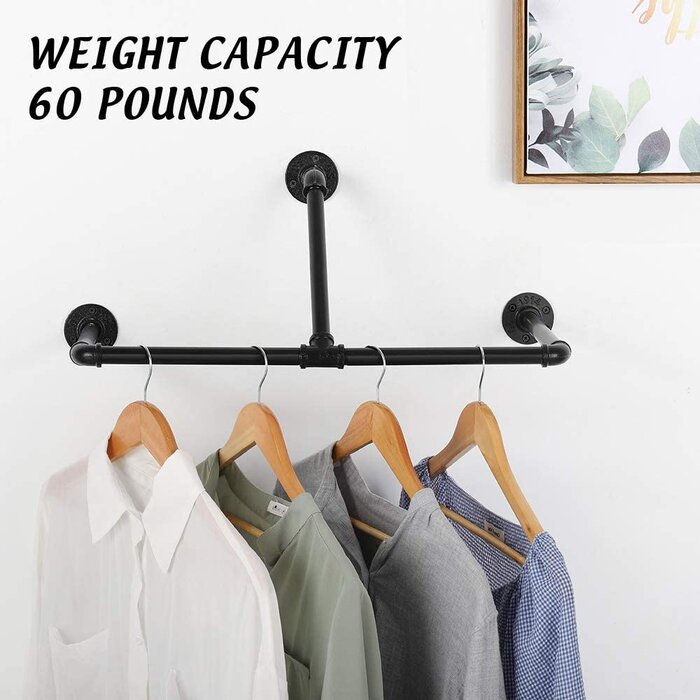Williston Forge Fromm 22'' Metal Wall Mounted Clothes Rack & Reviews ...