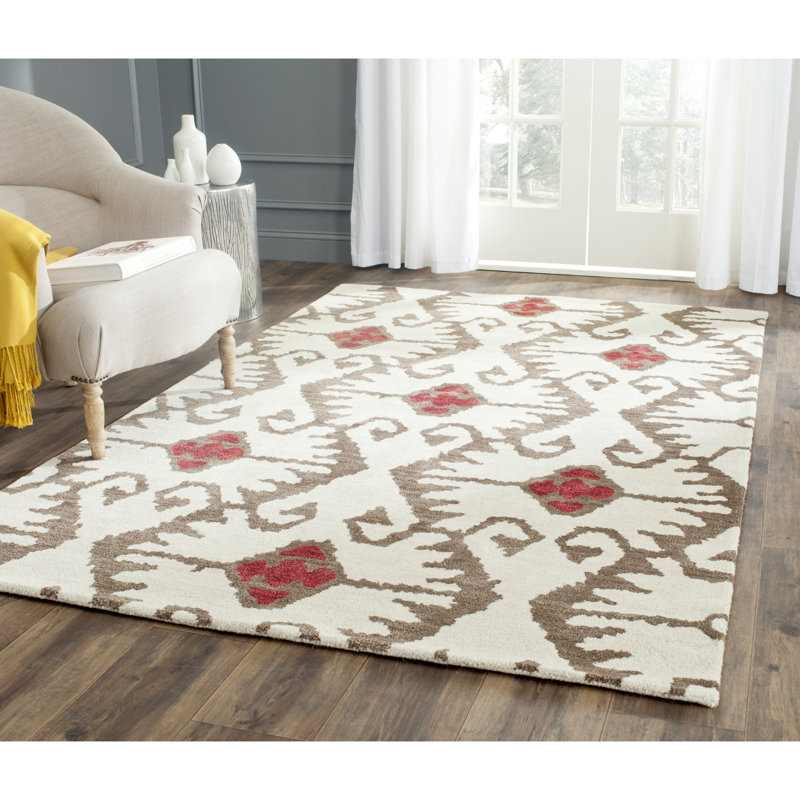 Tapis géométrique en laine touffeté à la main Kouerga bHand, Rectangle 6 pi x 9 pi