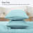 LuxClub 2 PC Aqua Queen Performance Microfiber Solid Pillowcase Set-119874908-119874930