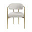 Fauteuil en chenille et or beige (ensemble de 2)