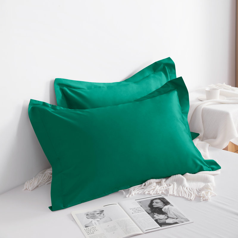 Cotton Sham Set, King, Dark Green